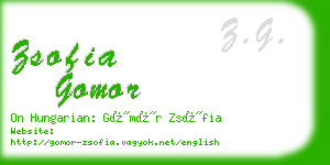 zsofia gomor business card